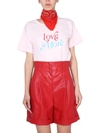 Philosophy Di Lorenzo Serafini Slogan Printed Short-sleeved T-shirt In Pink