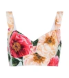 DOLCE & GABBANA FLORAL COTTON-BLEND BUSTIER,P00479626