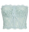 DOLCE & GABBANA FLORAL-LACE COTTON-BLEND BUSTIER,P00479502