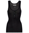 Isabel Marant Étoile Louisalic Ribbed Cotton Tank Top In Black