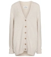 Maison Margiela Off-white Oversized Piled Cardigan In White