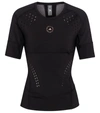 Adidas By Stella Mccartney Truepurpose Perforated Recycled Stretch T-shirt In Black