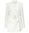 Golden Goose Double-breasted Clizia Blazer With Belt At The Waist In White