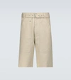 Isabel Marant Paolino Cotton And Linen Shorts In Beige