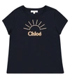 CHLOÉ LOGO COTTON JERSEY T-SHIRT,P00545096