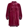 FREE PEOPLE FAIRYTALE RASPBERRY VELVET SHIRT DRESS,3985893