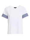 Fay Turn-up Sleeve T-shirt In White In White