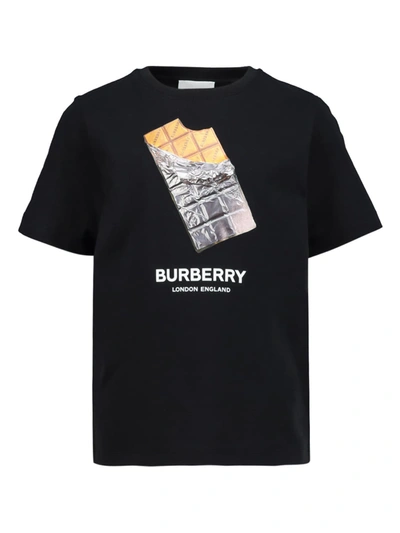 Burberry Kids T-shirt For Boys In Black