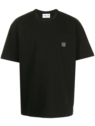 Solid Homme Rear Logo Print T-shirt In Black