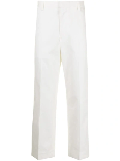 Solid Homme Wide Leg White Jeans