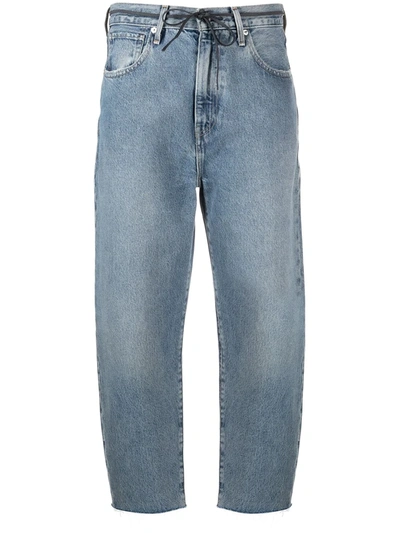 Levi's Barrel Cropped Straight-leg Jeans In Blue