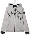 GIVENCHY LOGO-PRINT ZIP-UP HOODIE