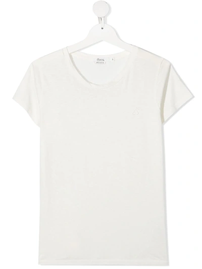 Bonpoint Kids' Plain Cotton T-shirt In White
