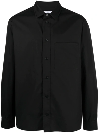 Ih Nom Uh Nit Button-down Fitted Shirt In Black