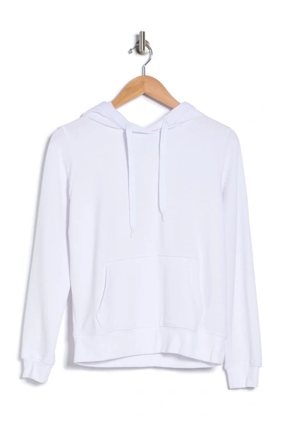 90 Degree By Reflex Terry Brushed Pullover Hoodie In White