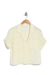 Abound Short Sleeve Camp Shirt In Ivory Speckle