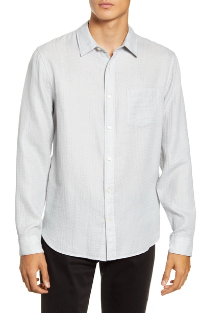 Vince Classic Fit Double Face Button-up Shirt In Arctic/leche