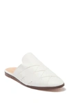 Chase & Chloe Melvin Woven Mule Flat In White Pu