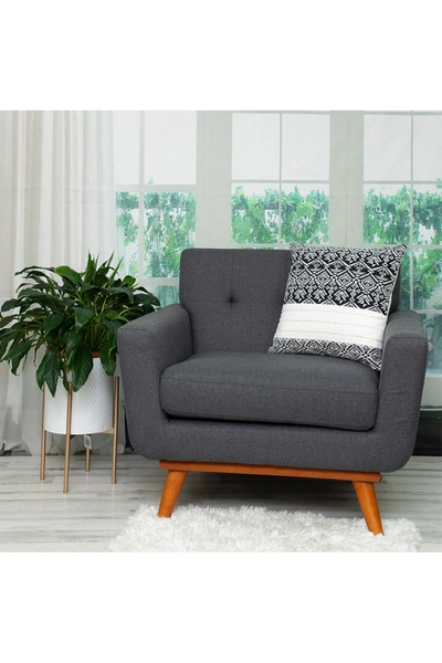 Parkland Collection Kai Transitional White Throw Pillow