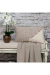 Parkland Collection Nirvana Transitional Beige Throw Pillow In Beige