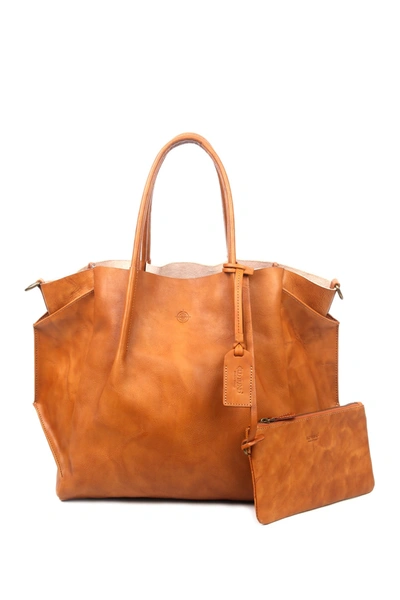 Old Trend Sprout Land Leather Tote Bag In Chestnut Ombre