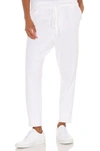 Nili Lotan Nolan Cotton Track Trousers In Vintage White