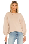 ALICE AND OLIVIA AMIRAH DRAWSTRING HEM SWEATSHIRT,ALI-WK120