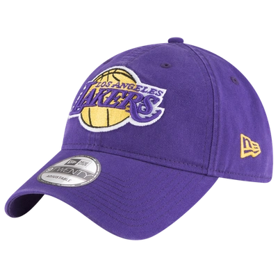 New Era Mens Los Angeles Lakers  Nba Core Classic Adjustable Cap In Purple/yellow
