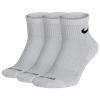 Nike 3 Pack Dri-fit Plus Quarter Socks In White/black