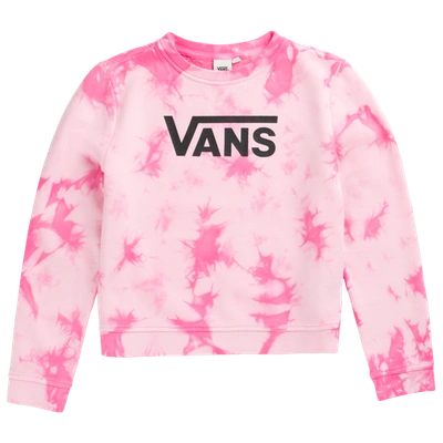 Vans Kids' Tie Dye Crew Shirts In Pink/black