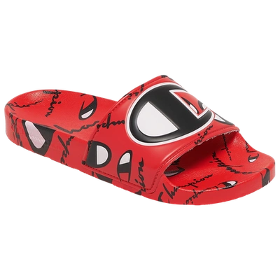 Champion Kids' Ipo Warped Slides In Red/black/white ModeSens