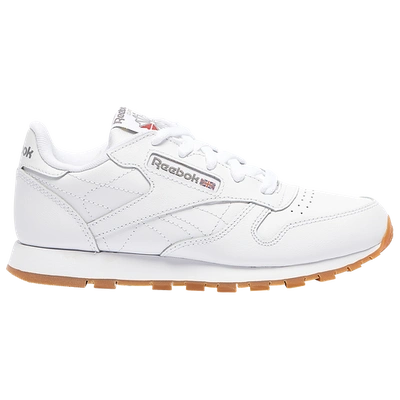 Reebok Big Kids Classic Leather Casual Sneakers From Finish Line In White/gum