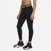 Nike Pro 365 Mesh-paneled Recycled Dri-fit Leggings In Black/white