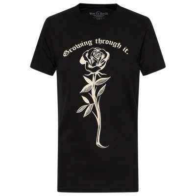 Viva La Bonita Womens  Growing Through It T-shirt In Black/beige