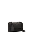 Tory Burch Fleming Small Quilted Leather Convertible Shoulder Bag In Black