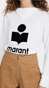 Isabel Marant Étoile White Mock Neck Kilsen Sweatshirt