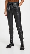 JONATHAN SIMKHAI TESSA VEGAN LEATHER TIE WAIST PANTS BLACK,JONDB30641