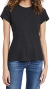 RE/DONE 1960S SLIM TEE WASHED BLACK,REDON30016
