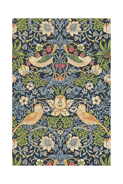 Morris & Co. Strawberry Thief Wallpaper In Blue