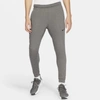 Nike Dry Cz6379 Pants Men's Gray Heather Fleece Dri-fit Taper Fitness Mcww131 In Grey