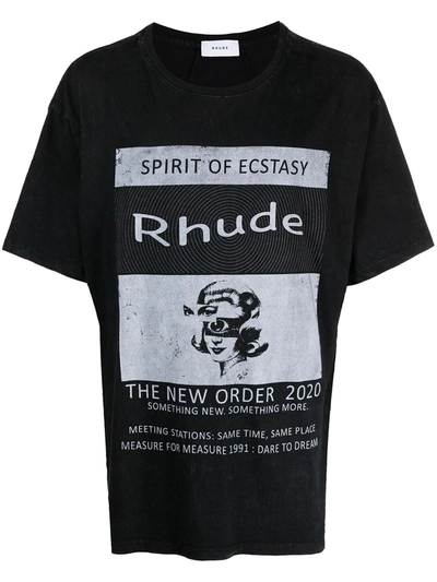 Rhude The New Order 2020 T-shirt In Black