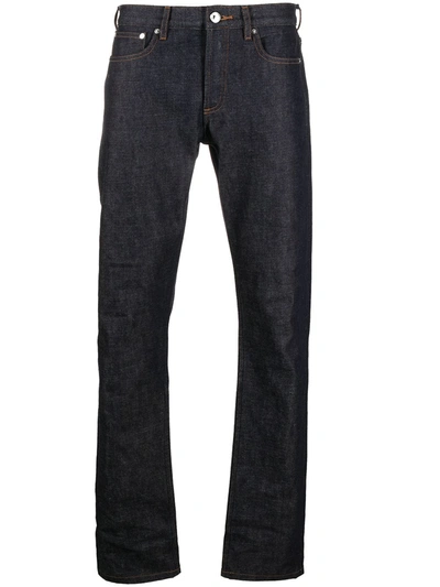 Apc Mid-rise Straight Leg Jeans In Blue