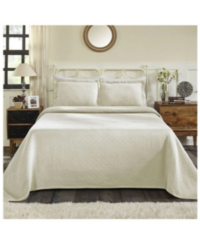 SUPERIOR 100% COTTON BASKETWEAVE MATELASSE ALL-SEASON 2-PIECE COVERLET SET, TWIN