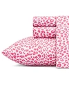 BETSEY JOHNSON BETSEYS LEOPARD MICROFIBER 3 PIECE SHEET SET, TWIN XL