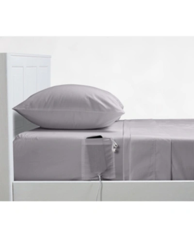 Distinct Dorm 3 Piece Sheet Set With Cell Phone Pockets On Each Side, Twin Or Twin Xl Bedding In Raindrops