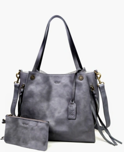 Old Trend Women's Genuine Leather Sprout Land Tote Bag In Gray Ombre