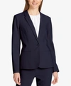 Calvin Klein Plus Size One-button Blazer In Navy