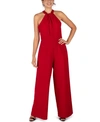 JULIA JORDAN TWIST-FRONT HALTER JUMPSUIT