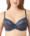 Wacoal Embrace Lace Underwire Contour Bra In Nine Iron/ Ensign Blue