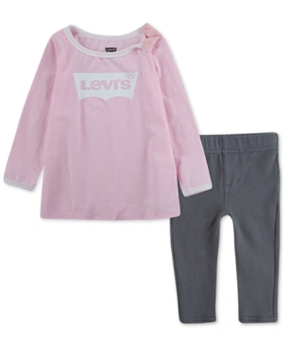 Levi's Kids' Baby Girls 2-pc. Logo T-shirt & Leggings Set In W5jtusk